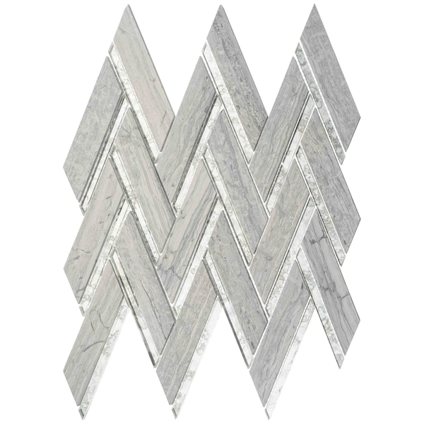 Andova Tiles Skylar 14 x 15 Marble Herringbone Mosaic Tile SAM-ANDSKY192 - main